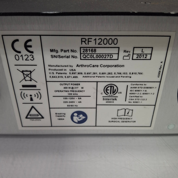 ArthroCare Corporation ArthroCare Corporation Quantum 2 Electrosurgical Unit Electrosurgical Units reLink Medical