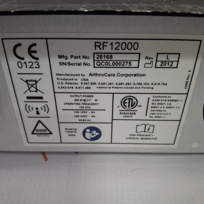 ArthroCare Corporation ArthroCare Corporation Quantum 2 Electrosurgical Unit Electrosurgical Units reLink Medical