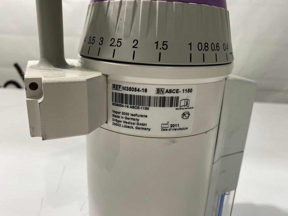 Draeger Medical Draeger Medical Vapor 2000 Isoflurane Vaporizer Anesthesia reLink Medical