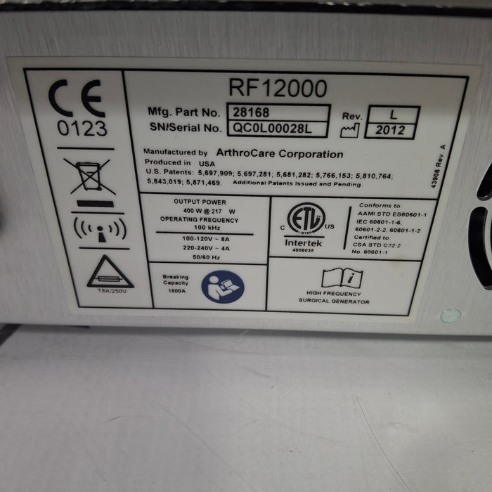 ArthroCare Corporation ArthroCare Corporation Quantum 2 Electrosurgical Unit Electrosurgical Units reLink Medical