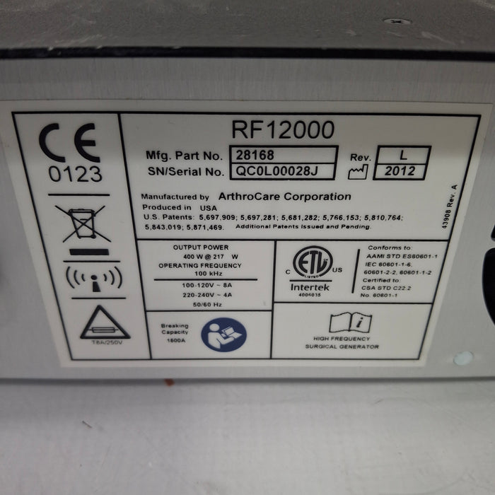 ArthroCare Corporation ArthroCare Corporation Quantum 2 Electrosurgical Unit Electrosurgical Units reLink Medical