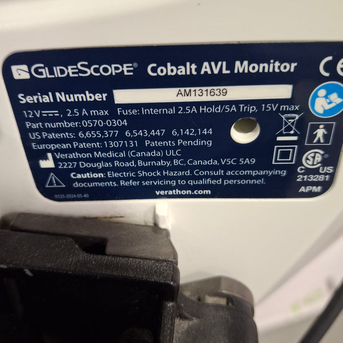 Verathon Medical, Inc Verathon Medical, Inc Glidescope Cobalt AVL Video Laryngoscope Surgical Equipment reLink Medical