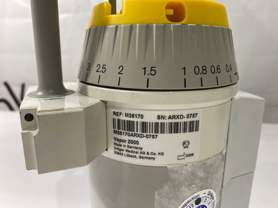 Draeger Medical Vapor 2000 Sevoflurane Vaporizer
