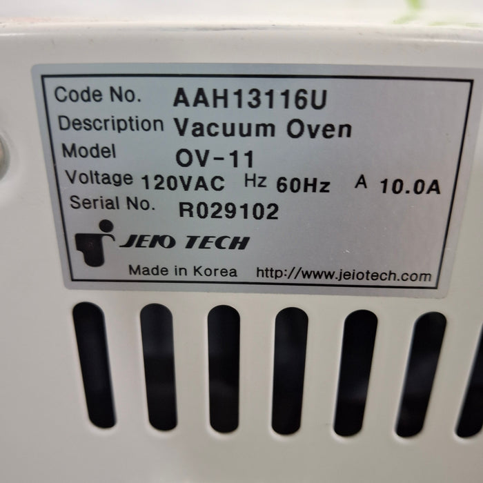 Jeio Tech Inc. Jeio Tech Inc. OV-11 Vacuum Oven Research Lab reLink Medical