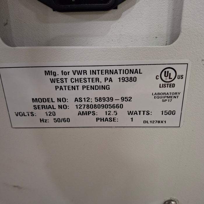 VWR VWR AS12 Autoclave Sterilizer Sterilizers & Autoclaves reLink Medical