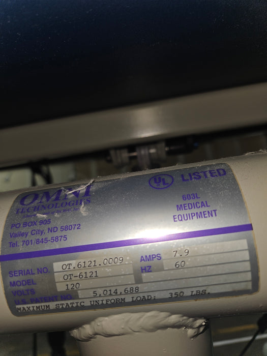 Omni Technologies OT-6121 Treatment Table