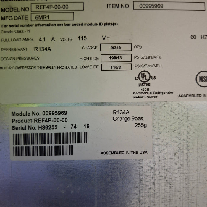 Follett Corp Follett Corp REF4P Undercounter Refrigerator Restaurant Equipment reLink Medical