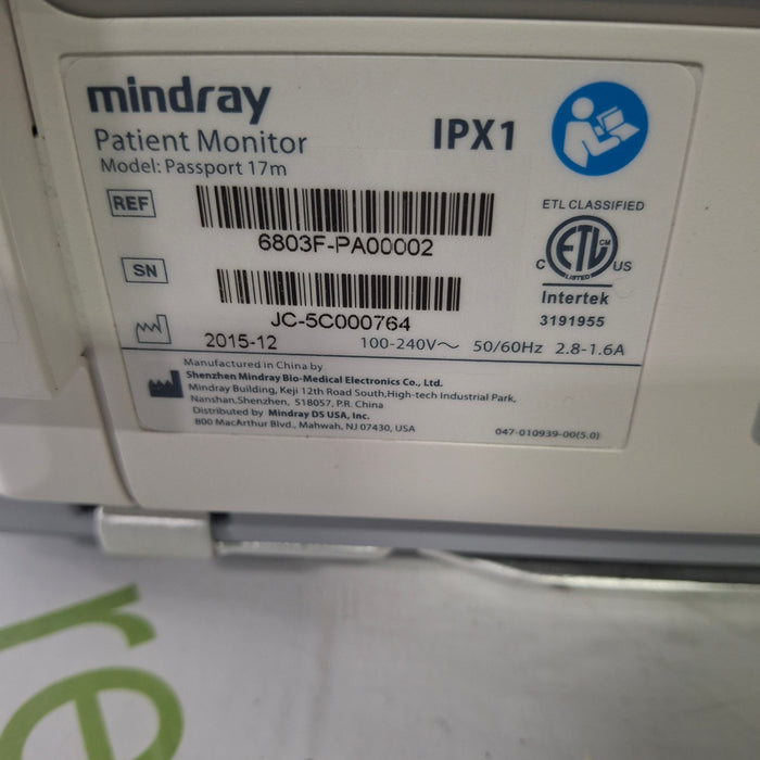 Mindray Mindray Passport 17M Patient Monitor Patient Monitors reLink Medical