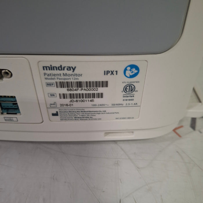 Mindray Mindray Passport 12M Patient Monitor Patient Monitors reLink Medical