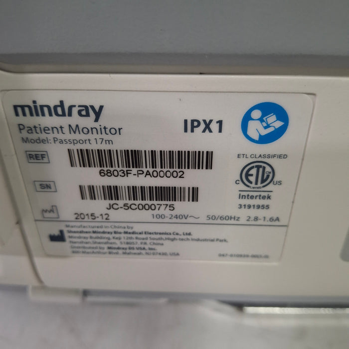 Mindray Mindray Passport 17M Patient Monitor Patient Monitors reLink Medical