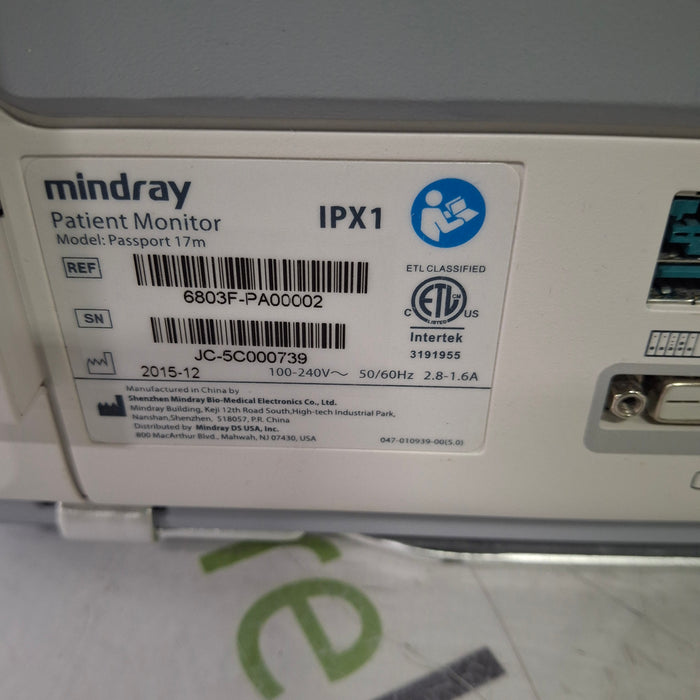 Mindray Passport 17M Patient Monitor