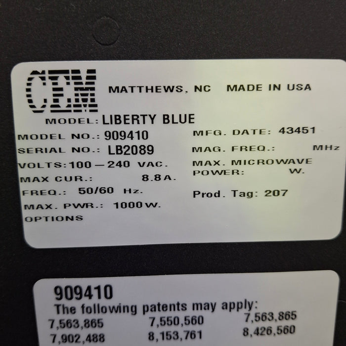 CEM Liberty Blue Peptide Synthesizer