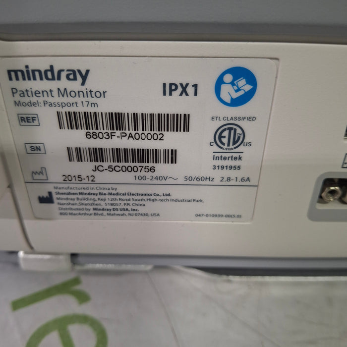 Mindray Passport 17M Patient Monitor
