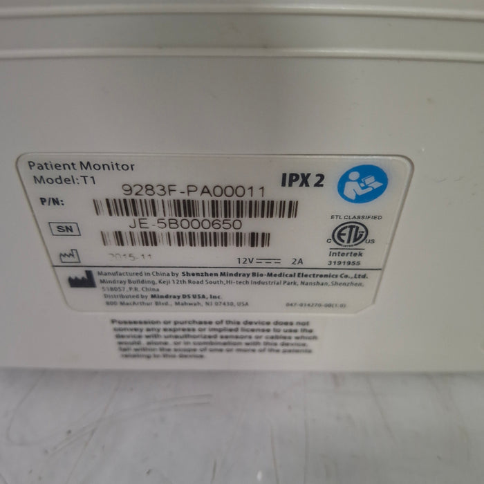 Mindray Mindray T1 Transport Monitor Patient Monitors reLink Medical