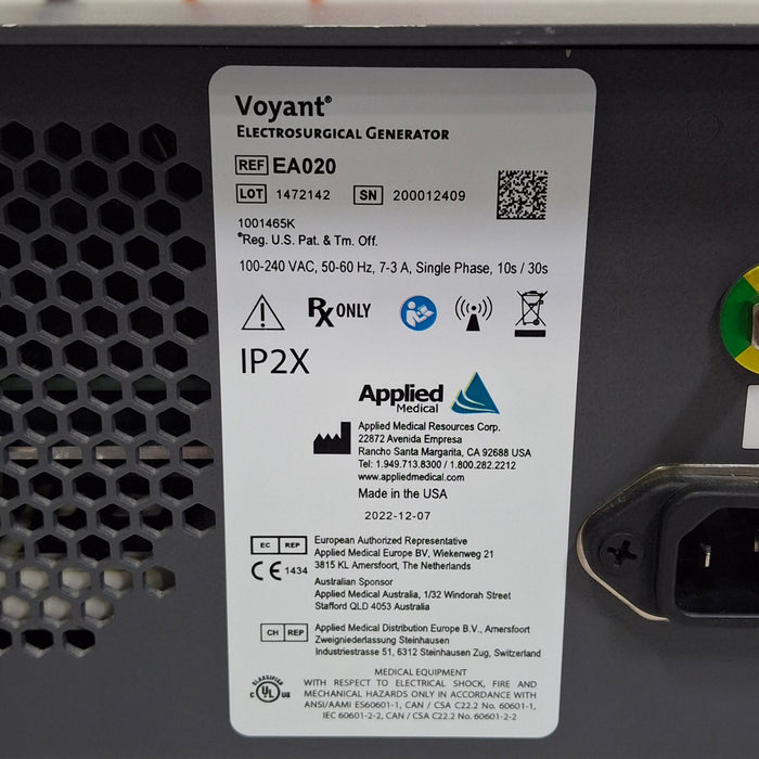 Applied Medical Applied Medical Voyant Electrosurgical Generator Electrosurgical Units reLink Medical