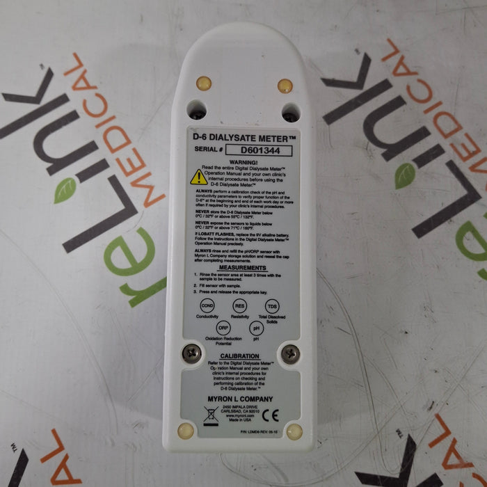 Myron L Company Myron L Company D-6 Dialysate Meter Dialysis reLink Medical