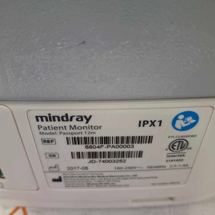 Mindray Mindray Passport 12M Patient Monitor Patient Monitors reLink Medical