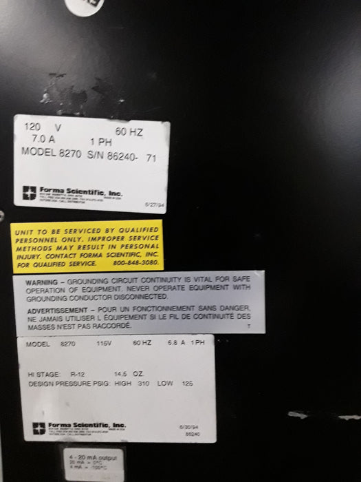 Forma Scientific Forma Scientific 8070 Plasma Freezer Research Lab reLink Medical