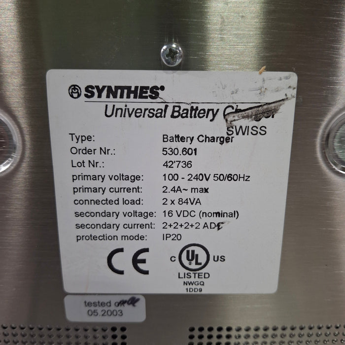 Synthes, Inc. Synthes, Inc. 530.601 Universal Battery Charger Surgical Power Instruments reLink Medical