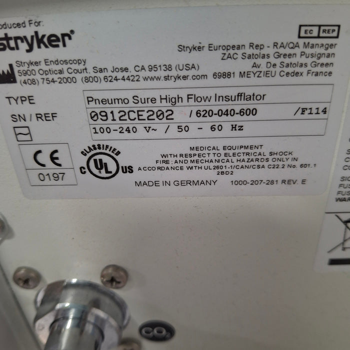 Stryker Stryker 45L Pneumo Sure XL Insufflator Rigid Endoscopy reLink Medical