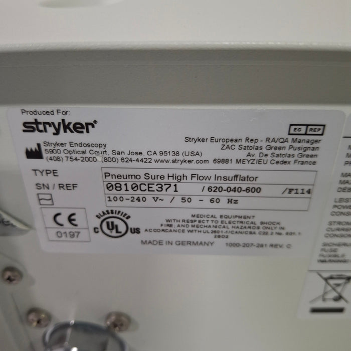 Stryker Stryker 45L Pneumo Sure XL Insufflator Rigid Endoscopy reLink Medical