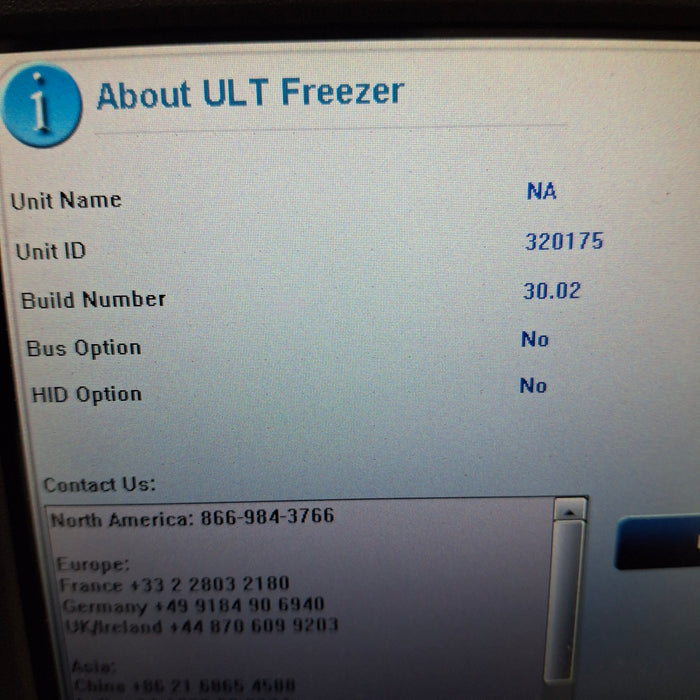 Thermo Scientific Thermo Scientific UXF40086A Ultralow Freezer Research Lab reLink Medical