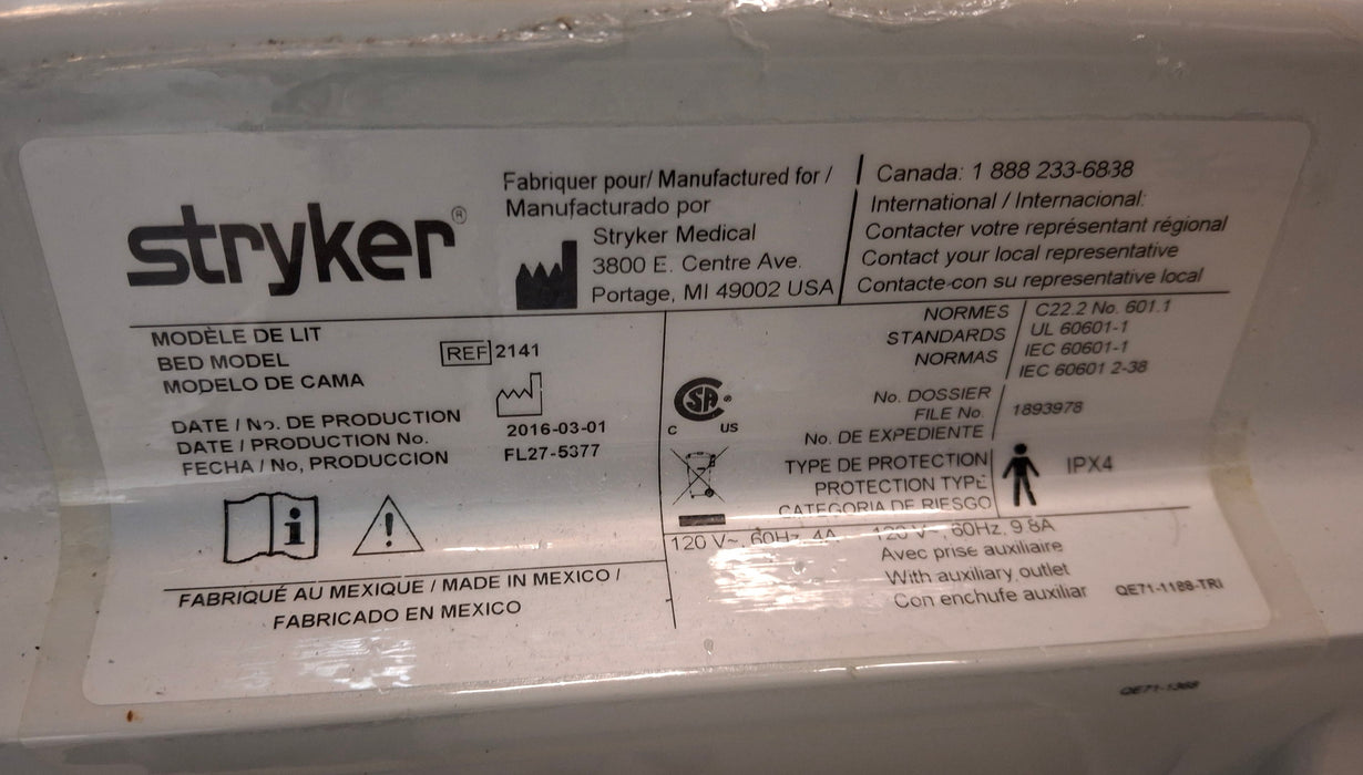 Stryker Stryker InTouch 2141 Critical Care Hospital Bed Beds & Stretchers reLink Medical