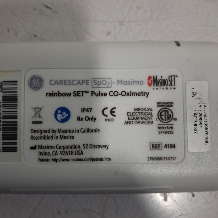 GE Healthcare GE Healthcare Carescape SpO2 Masimo Rainbow Set Pulse Module Patient Monitors reLink Medical