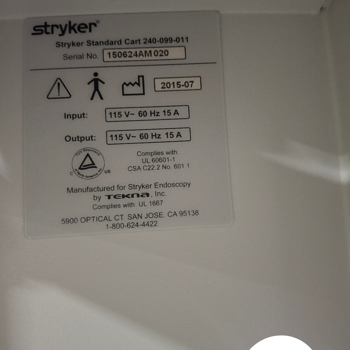 Stryker 240-099-011 Standard Cart