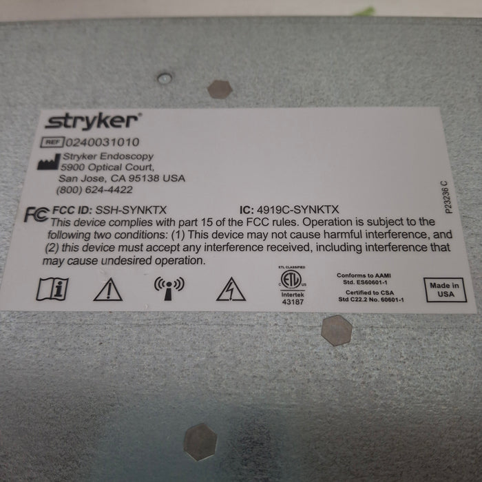 Stryker Stryker Wireless Transmitter Synk Wireless platform Surgical Equipment reLink Medical