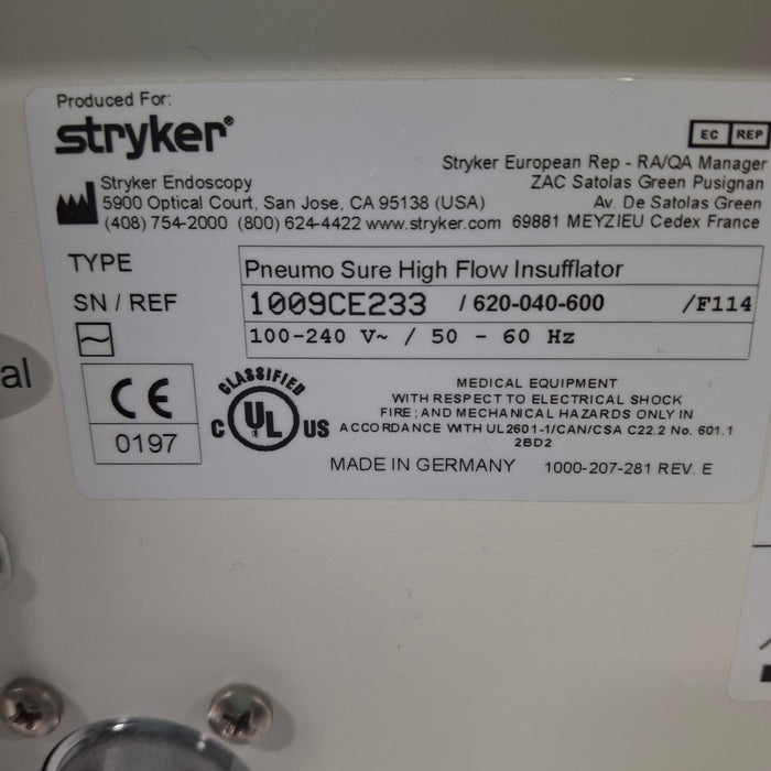 Stryker Stryker 45L Pneumo Sure XL Insufflator Rigid Endoscopy reLink Medical