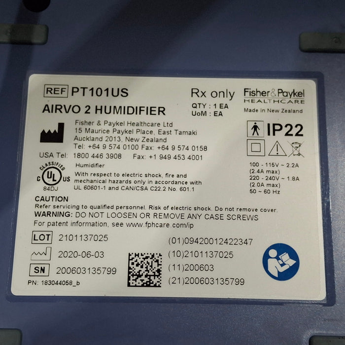 Fisher & Paykel Airvo 2 Humidified High Flow Therapy Unit