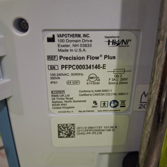 Vapotherm Vapotherm Precision Flow Plus Meter Humidifier Respiratory reLink Medical