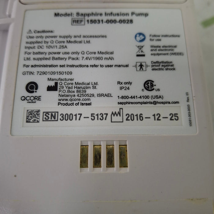 QCore Medical QCore Medical Sapphire Multi-Therapy Infusion Pump Infusion Pump reLink Medical