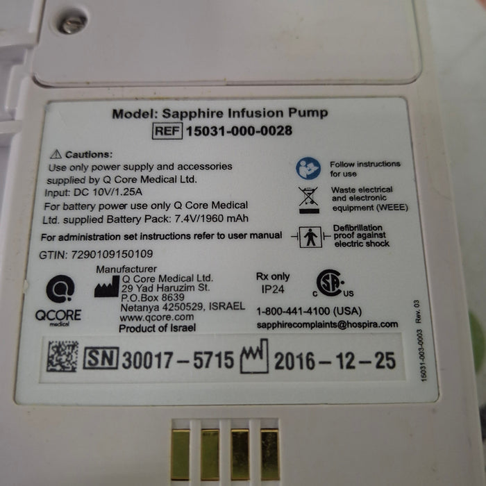 QCore Medical QCore Medical Sapphire Multi-Therapy Infusion Pump Infusion Pump reLink Medical