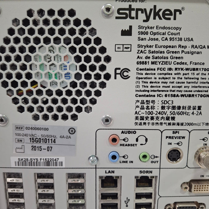 Stryker Stryker SDC3 240 060 100 Image Management System Rigid Endoscopy reLink Medical
