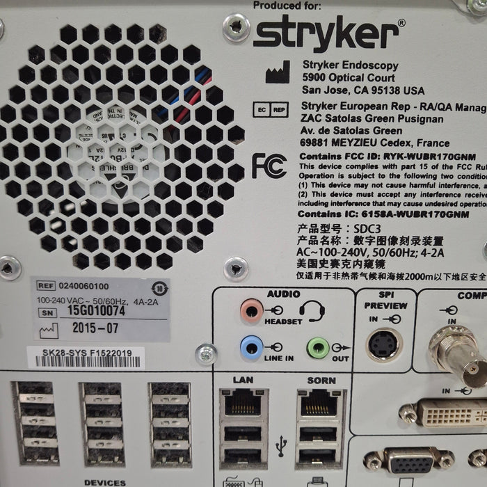 Stryker Stryker SDC3 240 060 100 Image Management System Rigid Endoscopy reLink Medical