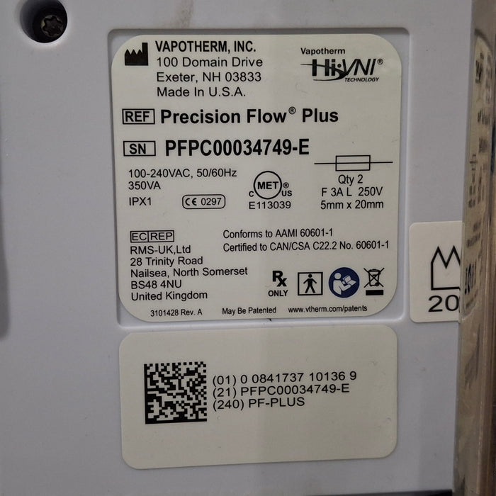 Vapotherm Vapotherm Precision Flow Plus Meter Humidifier Respiratory reLink Medical
