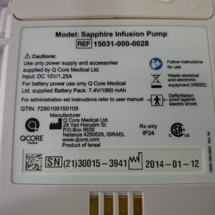 QCore Medical QCore Medical Sapphire Multi-Therapy Infusion Pump Infusion Pump reLink Medical
