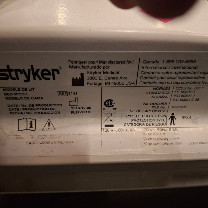 Stryker InTouch 2141 Critical Care Hospital Bed