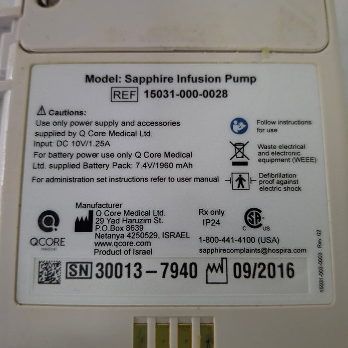 QCore Medical QCore Medical Sapphire Multi-Therapy Infusion Pump Infusion Pump reLink Medical