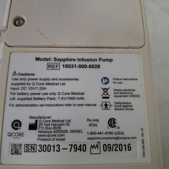 QCore Medical QCore Medical Sapphire Multi-Therapy Infusion Pump Infusion Pump reLink Medical