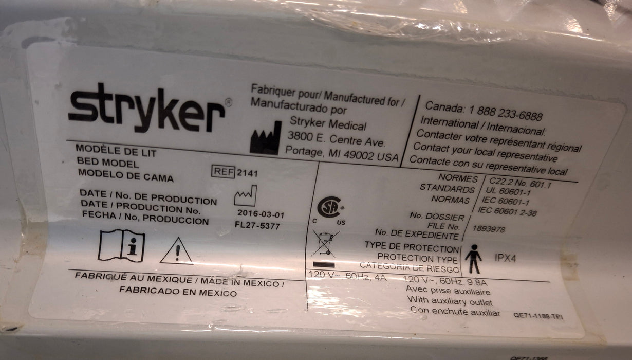Stryker Stryker InTouch 2141 Critical Care Hospital Bed Beds & Stretchers reLink Medical