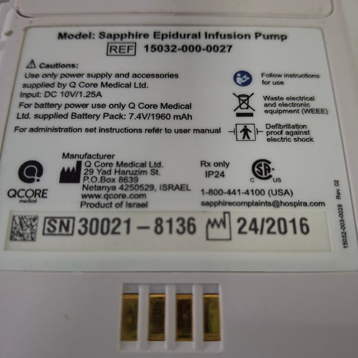 QCore Medical QCore Medical Sapphire Epidural Infusion Pump Infusion Pump reLink Medical