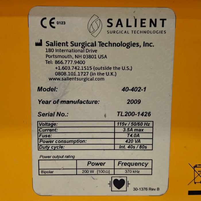 Salient Salient Aquamantys System 40-402-1 Electrosurgical Unit Electrosurgical Units reLink Medical