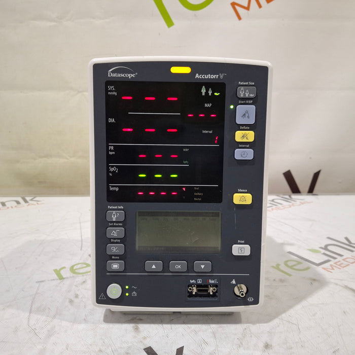 Mindray Mindray Datascope Accutorr V Vital Signs Monitor Patient Monitors reLink Medical