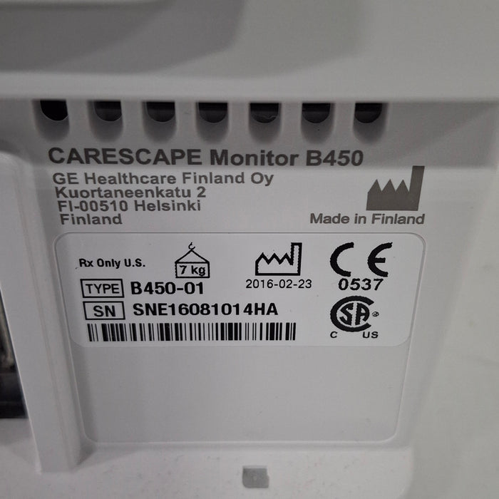 GE Healthcare GE Healthcare Carescape B450 Patient Monitor Patient Monitors reLink Medical