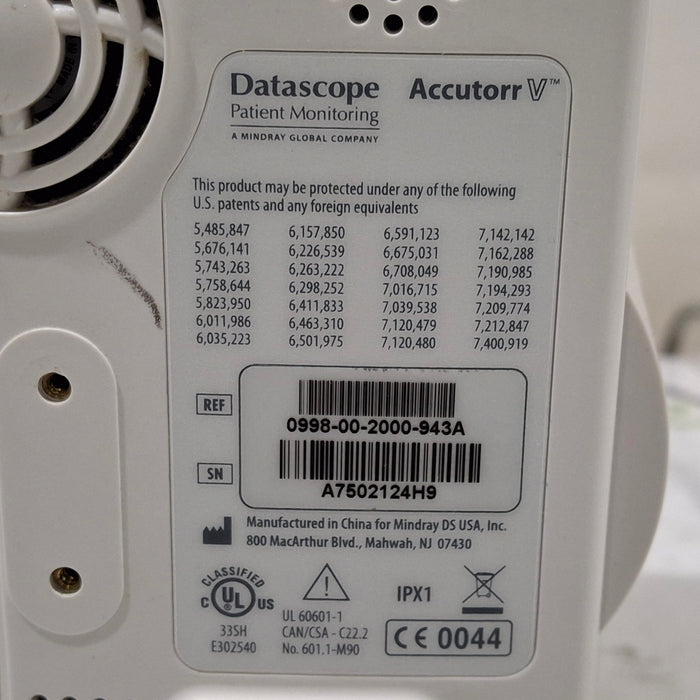 Mindray Mindray Datascope Accutorr V Vital Signs Monitor Patient Monitors reLink Medical