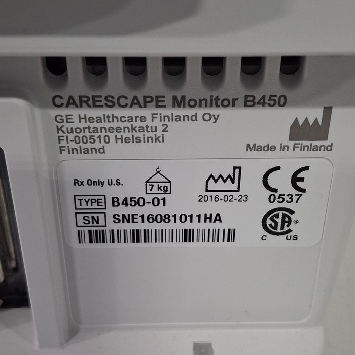 GE Healthcare GE Healthcare Carescape B450 Critical Care Patient Monitor Patient Monitors reLink Medical