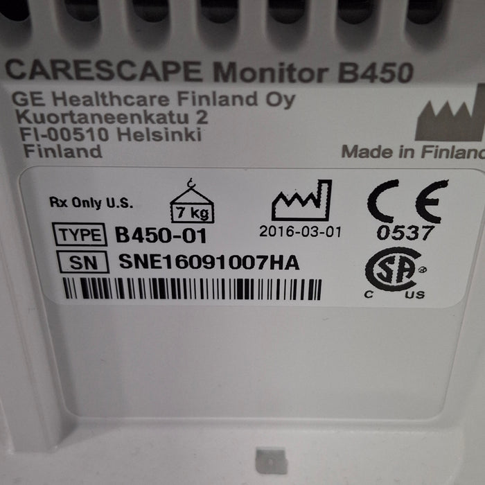 GE Healthcare GE Healthcare Carescape B450 Critical Care Patient Monitor Patient Monitors reLink Medical